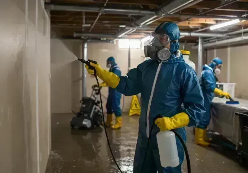 Basement Sanitization and Antimicrobial Treatment process in Aurora County, SD